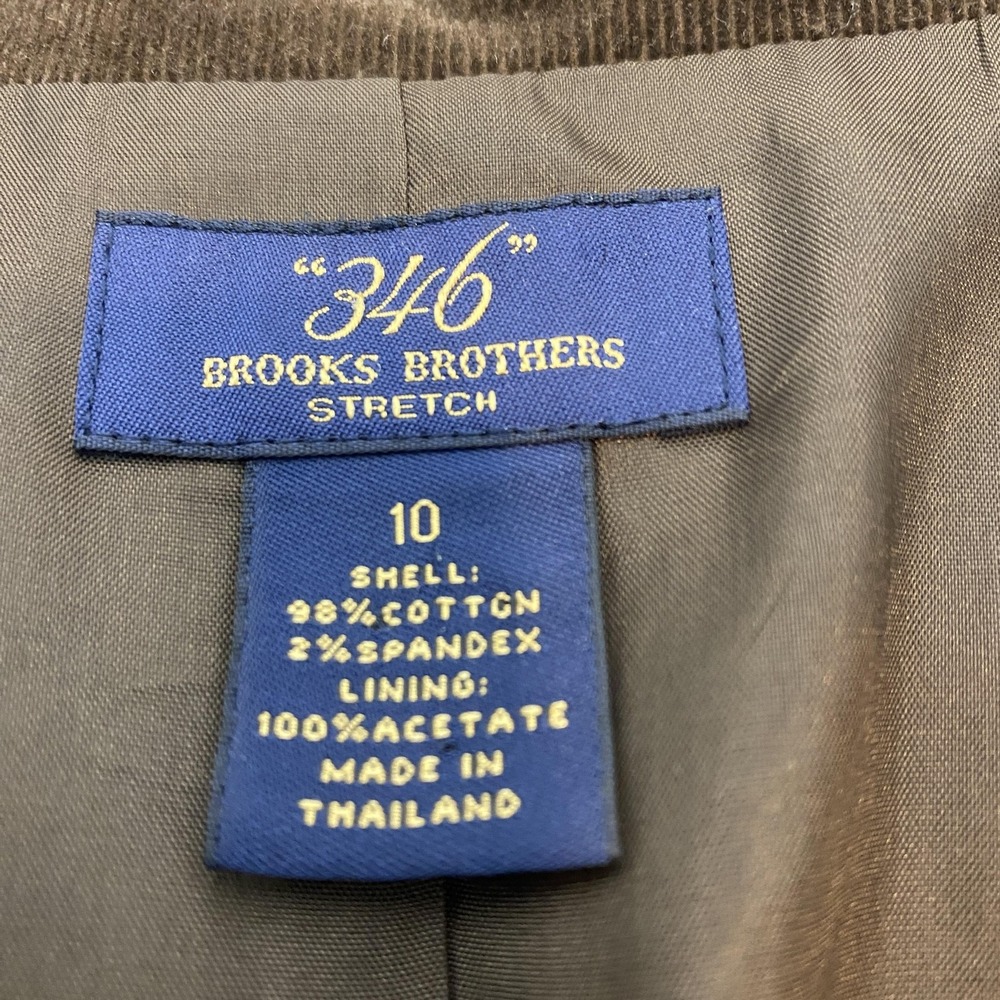 Brooks Brothers 346 Blazer Womens 10 Brown Corduroy Stretch 3 Button Lined - Picture 5 of 11